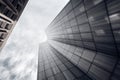 Highrise modern office buildings looking up in Adelaide CBD Royalty Free Stock Photo