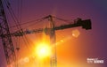 Highrise tower crane Royalty Free Stock Photo