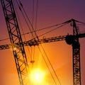 Highrise tower crane Royalty Free Stock Photo