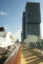 Highrise tower rotterdam seen from cruiseship Aida