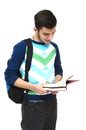 Highschool teenager reading