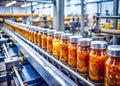HighSpeed Automated Jar Packaging Process in a Modern Food Factory