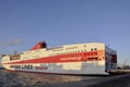 Heraklion, september 5th: Highspeed Ferryboat docking in the Harbor of Heraklion in Crete island of Greece