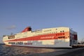 Heraklion, september 5th: Highspeed Ferryboat docking in the Harbor of Heraklion in Crete island of Greece