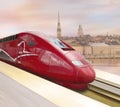 Highspeed red train Royalty Free Stock Photo