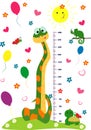 Hight meter for kids with nice snake