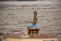 Hight 32 metre colorful and beauty statue of Maitreya Buddha near Diskit Monastery at Leh Ladakh in Jammu and Kashmir, India