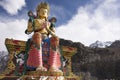Hight 32 metre colorful and beauty statue of Maitreya Buddha near Diskit Monastery at Leh Ladakh in Jammu and Kashmir, India