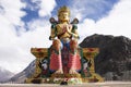 Hight 32 metre colorful and beauty statue of Maitreya Buddha near Diskit Monastery at Leh Ladakh in Jammu and Kashmir, India