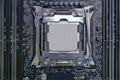 Hight performance CPU processor installed on cpu socket on motherboard Royalty Free Stock Photo