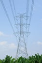 Hight voltage power tower Royalty Free Stock Photo
