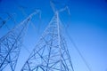 Hight voltage power transmission tower Royalty Free Stock Photo