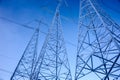 Hight voltage power transmission tower Royalty Free Stock Photo