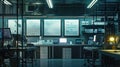The Advanced Cyber Security Command Center uses technology to monitor and protect cyberspace AIG62 Royalty Free Stock Photo