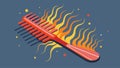 A hightech detangling comb that emits infrared heat to stimulate hair growth and prevent matting.. Vector illustration.