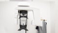 Hightech digital equipment for panoramic x-ray with the white wall