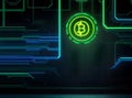 Hightech finance crypto neon matrix future.