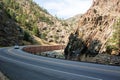 Highway along Big Thompson river canyon