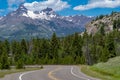 Highway 212, also known as the Beartooth Highway mountain pass in Wyoming and Montana Royalty Free Stock Photo