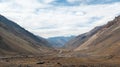 Highway through Andes mountain valley, Argentina Royalty Free Stock Photo