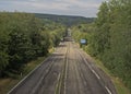 Highway through Ardennes forests and hills