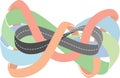 Highway as a Moebius strip Royalty Free Stock Photo