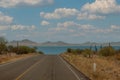 On one side is the ocean, generally the Gobi and giant cactus.Baja California