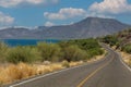 On one side is the ocean, generally the Gobi and giant cactus.Baja California