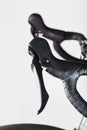 Highway bicycle handlebar in black winding and with brake gearshift knobs