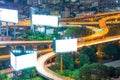 The highway billboard in the city Royalty Free Stock Photo