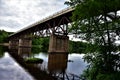 Highway 243 bridge across the St. Croix river between Minnesota and Osceola wisconsin Royalty Free Stock Photo