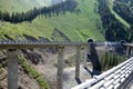 Highway and bridge in the mountains Royalty Free Stock Photo