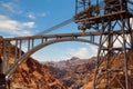 The highway bridge over the Hoover Dam