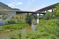 Highway bridges over Rio Llobrega, Martorell Royalty Free Stock Photo