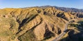 Highway in California Desert Hills Royalty Free Stock Photo