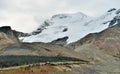 Highway through the Canadian Rockies along the Icefields Parkway between Banff and Jasper Royalty Free Stock Photo