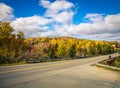 Highway in Cape Breton in fall Royalty Free Stock Photo