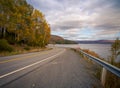 Highway in Cape Breton in fall Royalty Free Stock Photo