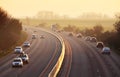 Highway with cars and Truck