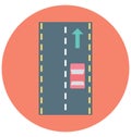 Highway Color Illustration Vector Icon Royalty Free Stock Photo
