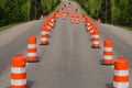 Highway With Cone Barriers Royalty Free Stock Photo