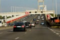 A highway that crosses a bridge Royalty Free Stock Photo