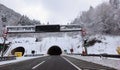 Highway in Croatia Zagreb - Rijeka  near Vrbovsko city Royalty Free Stock Photo