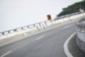 highway curve with safety barrier on road asphalt