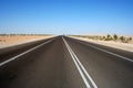 Highway through desert