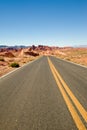 Highway through desert Royalty Free Stock Photo