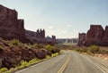 Highway through the desert Royalty Free Stock Photo