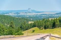 Highway and Devils Tower Royalty Free Stock Photo