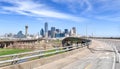 Highway and Downtown Dallas, Texas, USA Royalty Free Stock Photo