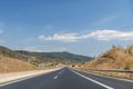 Highway empty road traffic street jurney with blue sky Royalty Free Stock Photo